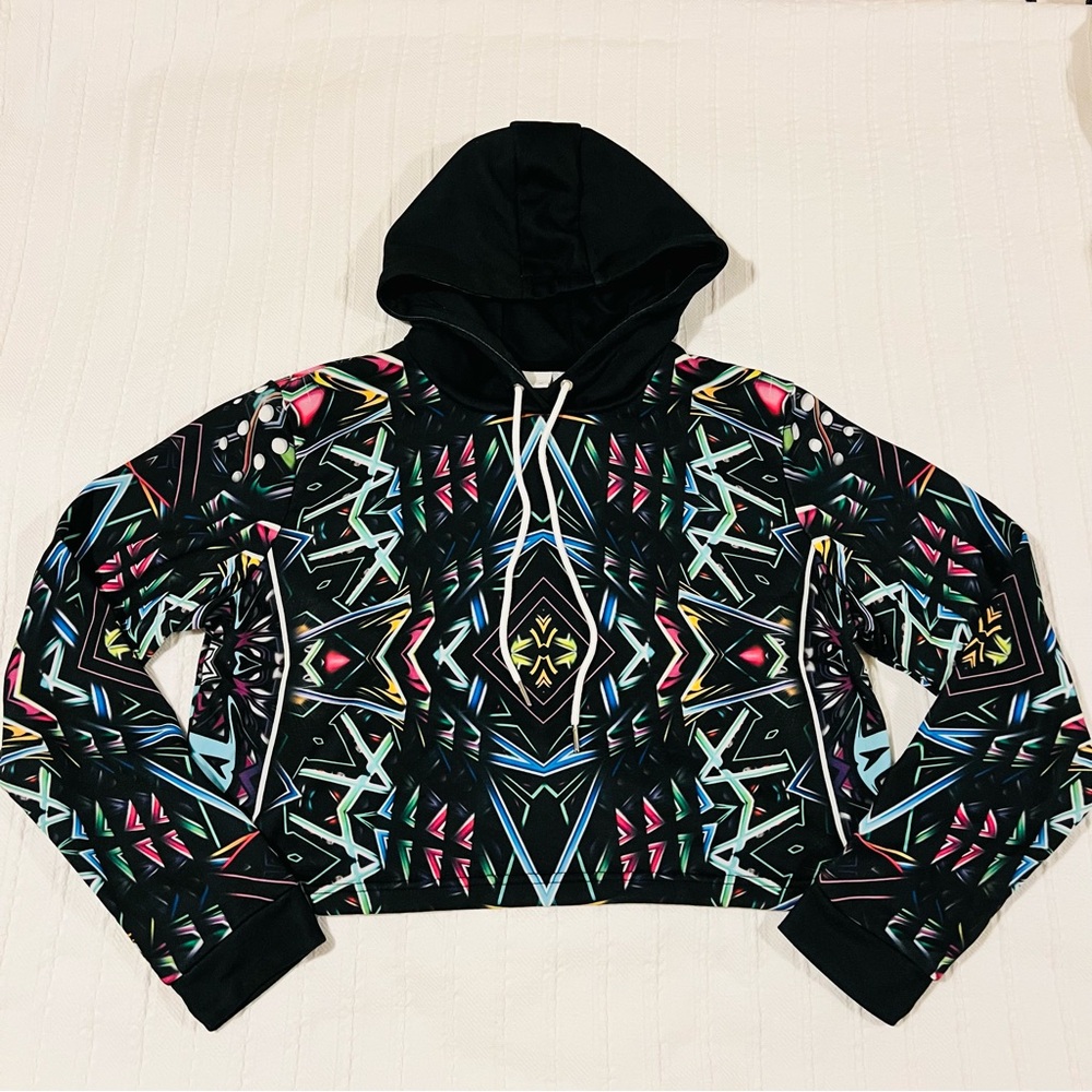 Psychedelic Cropped Hoodie